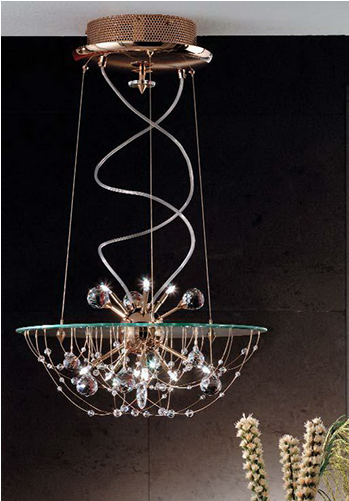 Lu 2362/20/80 Gold Swarovski Crystal Chandelier - Chandelier (500x500), Png Download