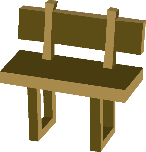Wooden Bench Built - Bench (611x634), Png Download