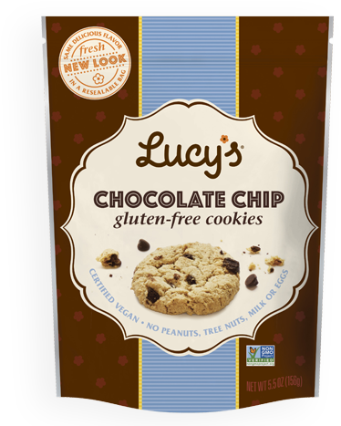 Lucy's Gluten-free Chocolate Cookies - Lucy's - Gluten-free Cookies Chocolate Chip - 5.5 Oz. (466x466), Png Download
