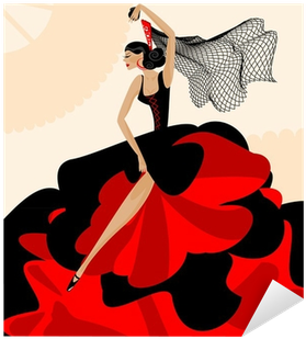 Dibujos De Vestidos Flamencos (400x400), Png Download