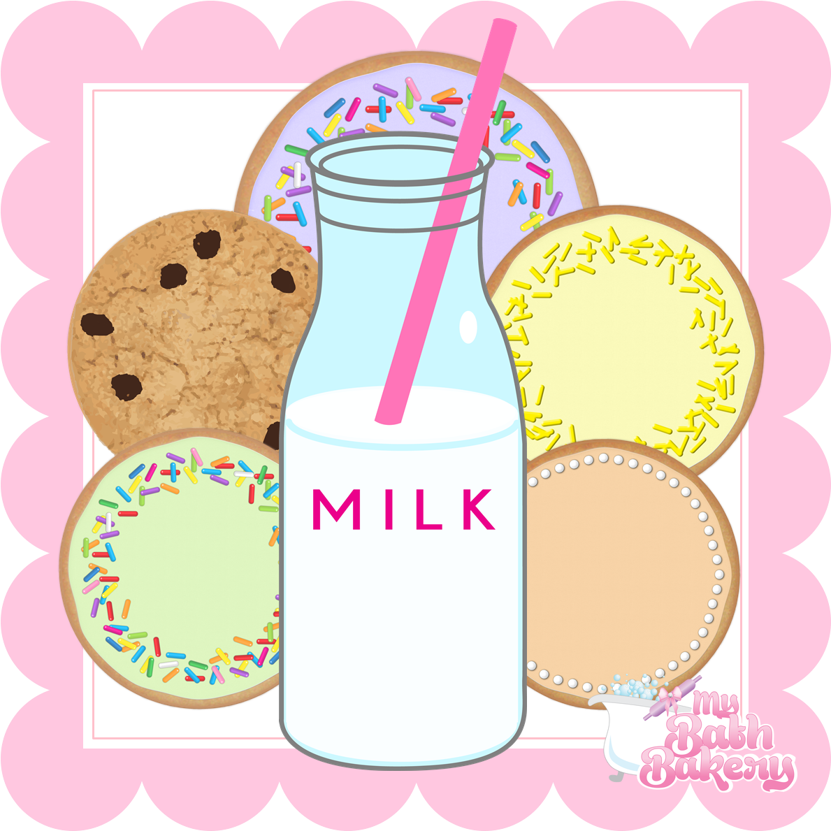 Milk & Cookies Spa Kit - Food (1208x1208), Png Download