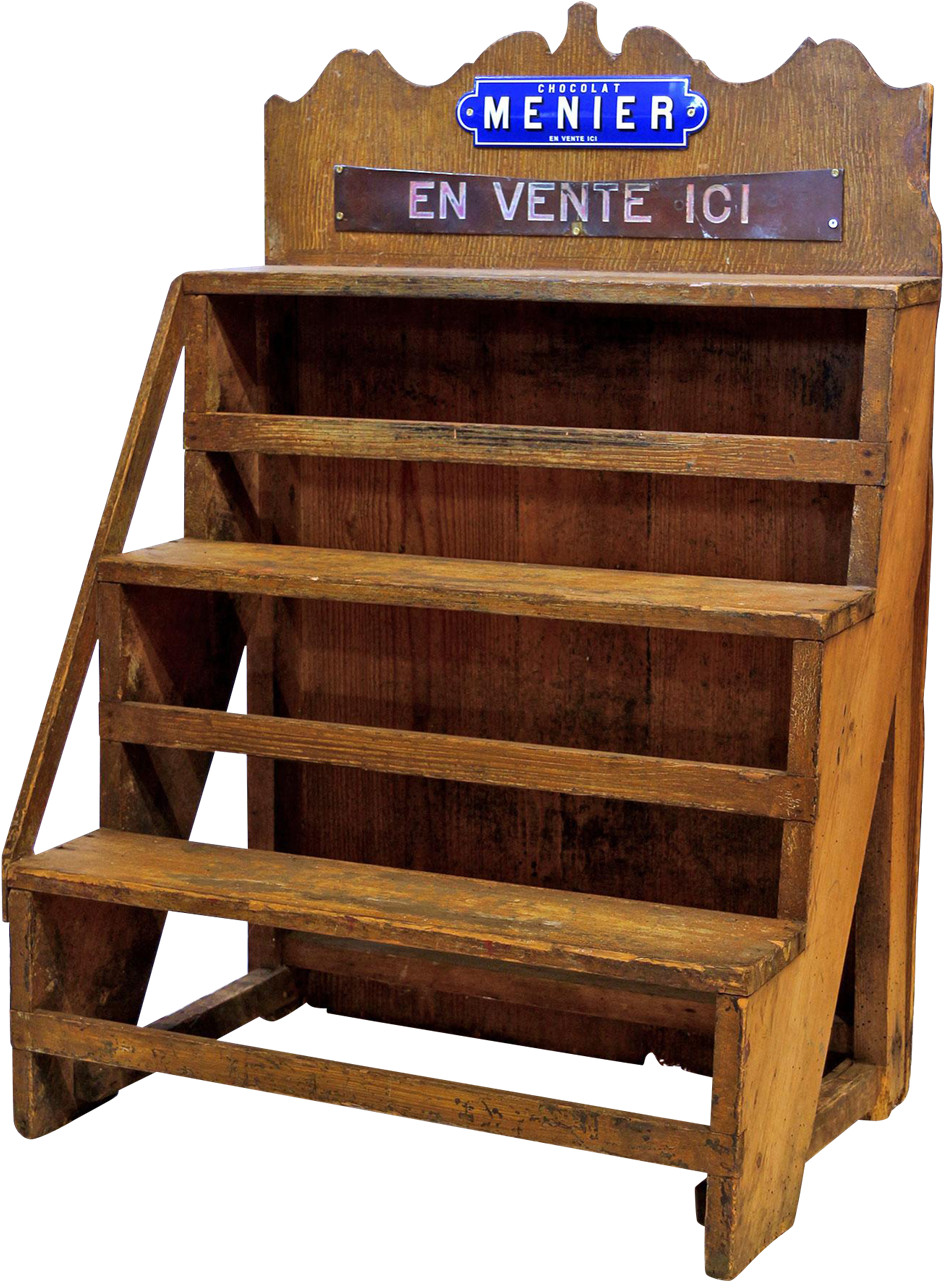 Nice Old Vintage Wooden Shop Stand From A Chocolatier - Shelf (1280x1280), Png Download