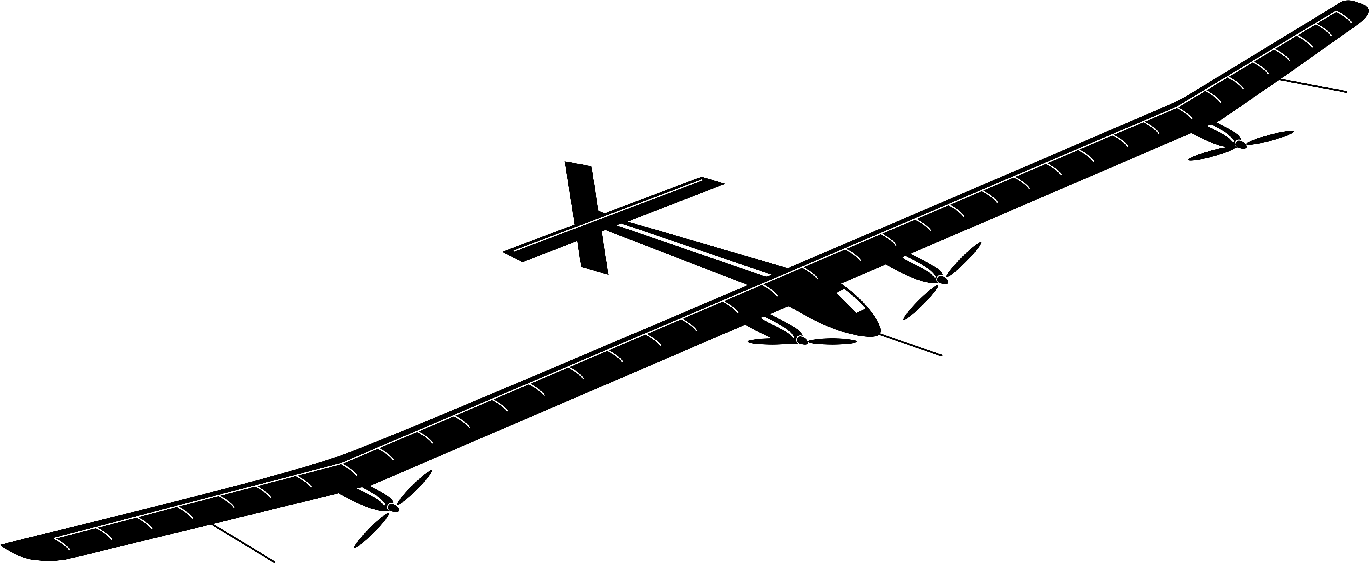 Solar Plane Vector - Solar Plane Png (4847x1977), Png Download