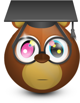 Graduating Bear - Icon (370x370), Png Download