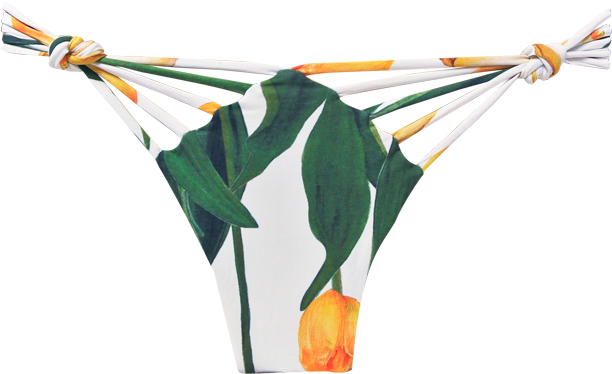 Botanica Flowerfield V Knot Bottom - Thong (700x1077), Png Download