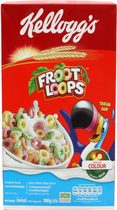 Kellogg's Froot Loops 160g - Kellogg's Froot Loops 300g (550x684), Png Download
