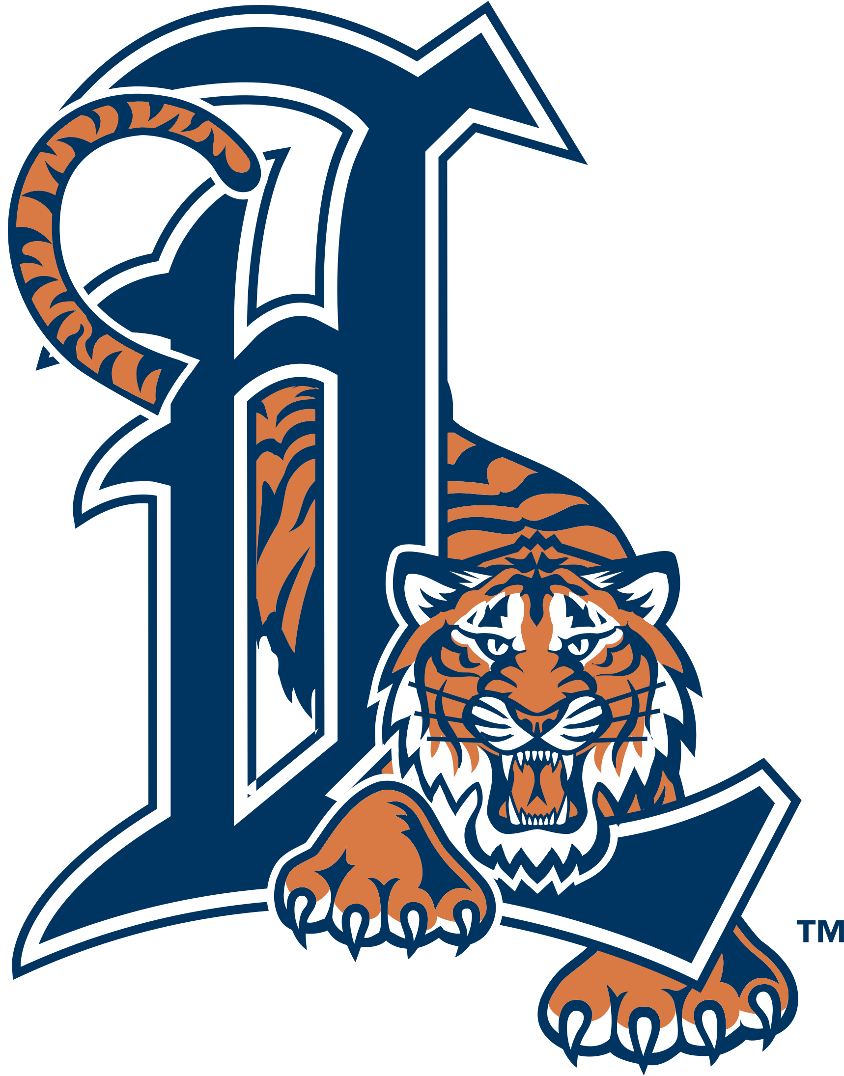 Lakeland Tigers Logo Png Transparent - Detroit Tigers (2400x2400), Png Download