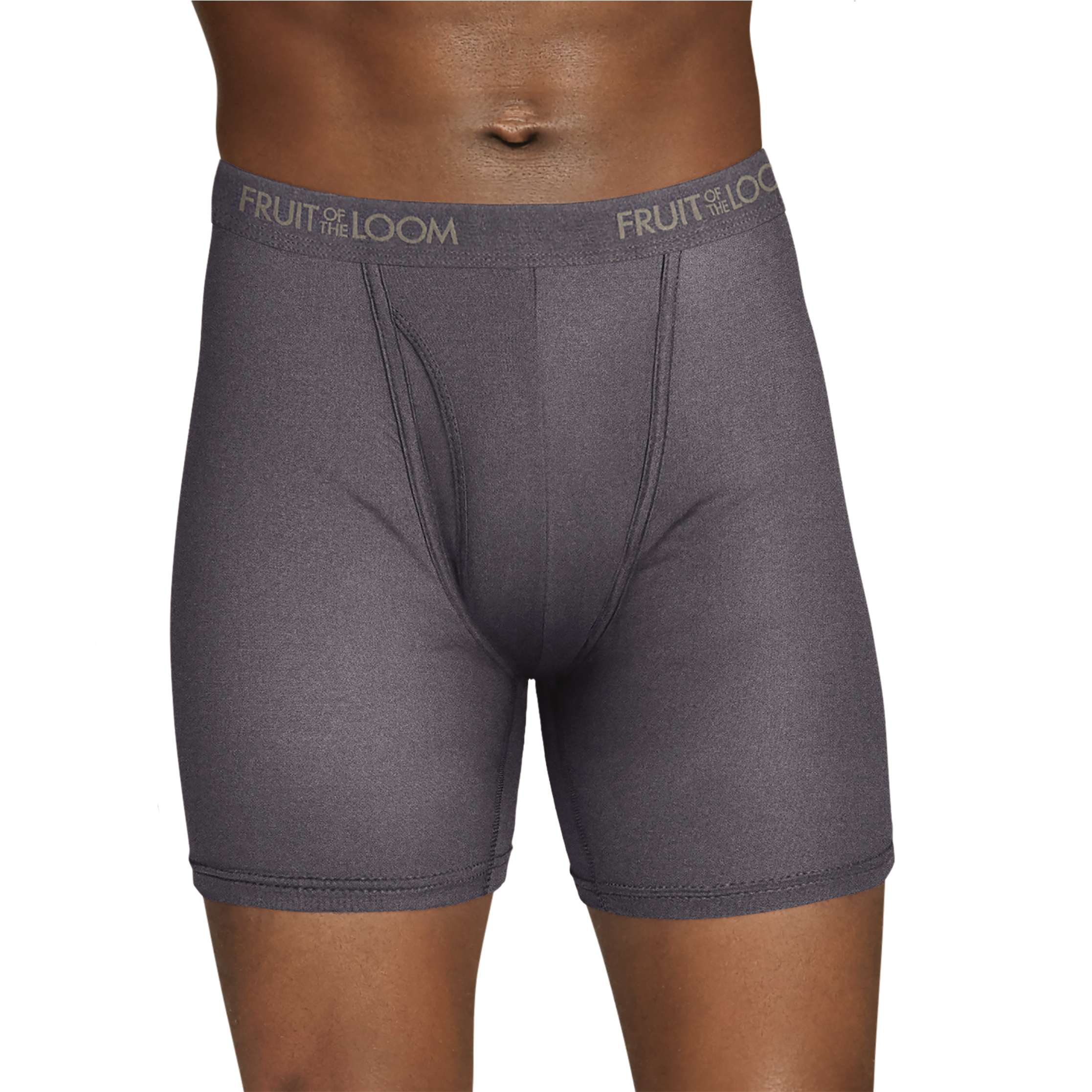 Men's Everlight Black/gray Boxer Briefs, - Fruit Of The Loom Underwear (2232x2768), Png Download