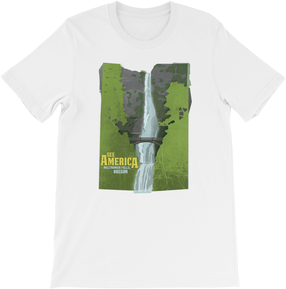 Multnomah Falls, Lewis And Clark National Historic - Zazzle Multnomah Fall-, Lewis-und Clark-nationales (1000x1000), Png Download