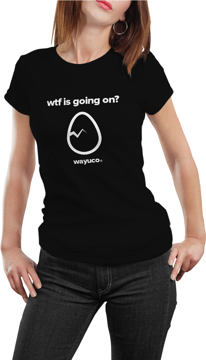 Huevo Wayuco Wtf Woman Black - Thats All Folks Shirt (1100x1150), Png Download