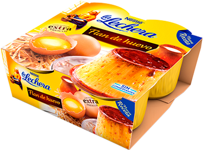 Flan De Huevo - Flan De Huevo La Lechera (500x400), Png Download