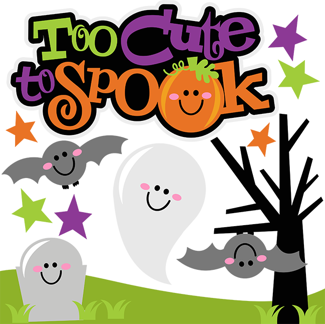 Cute Halloween Png Photo - Too Cute To Spook Png (648x646), Png Download