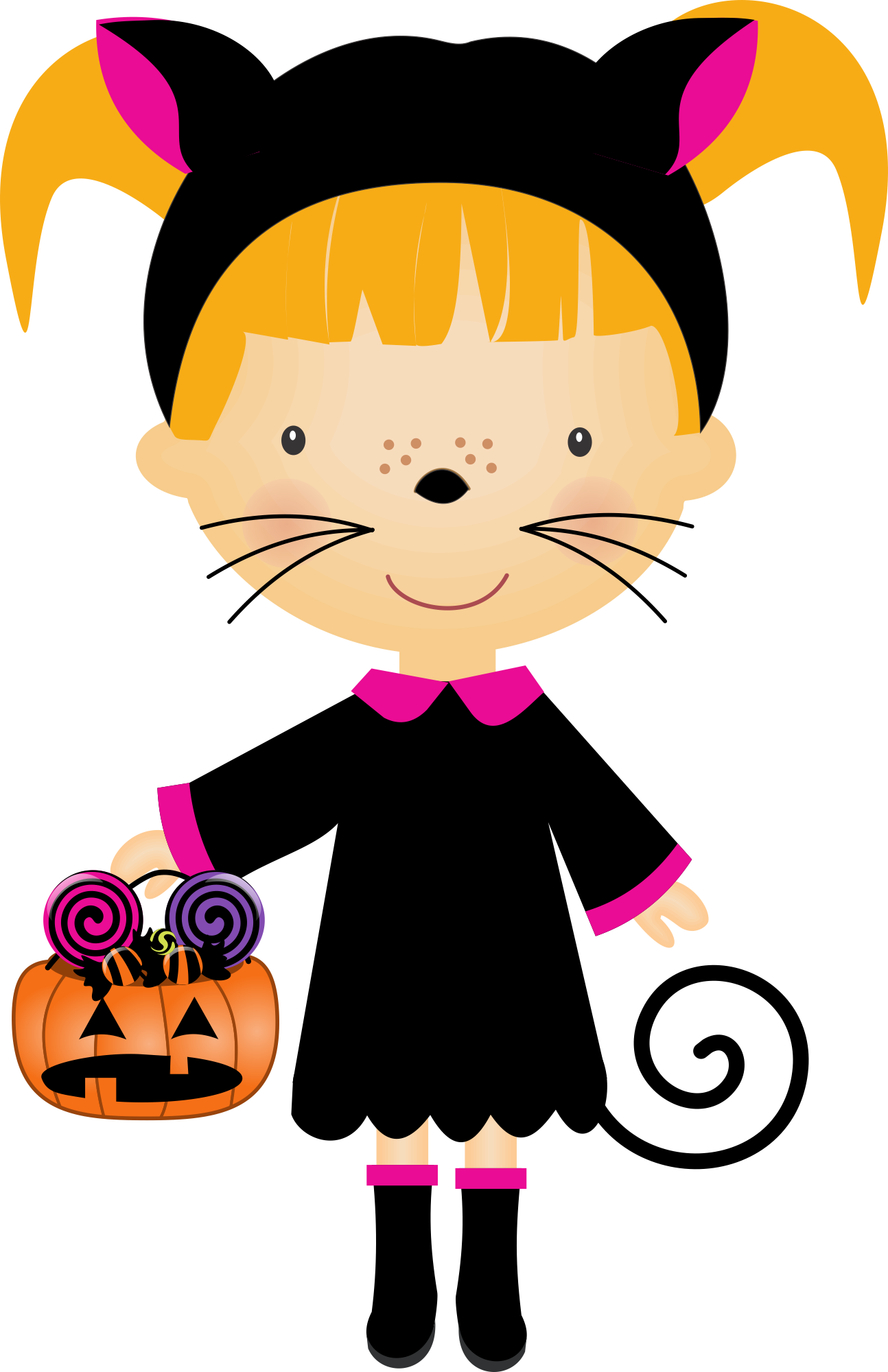 Cute Halloween Png Download - Halloween Kids Clipart (1035x1600), Png Download