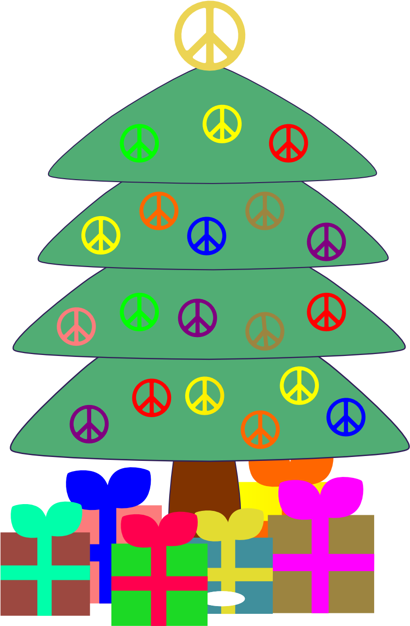 Christmas Vector Graphics - Peace Signs Throw Blanket (1111x1317), Png Download