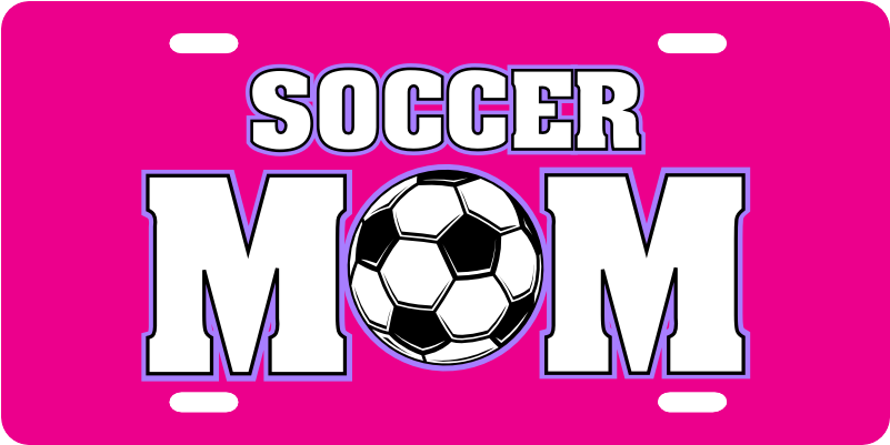 Soccer Mom License Plate - Soccer Ball On Stripes Ornament (round) (350x350), Png Download