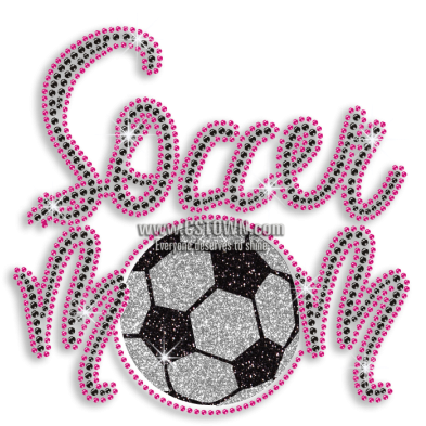 Magic Show Soccer Mom Rhinestud Glitter Iron On Transfer - Iron-on (450x450), Png Download