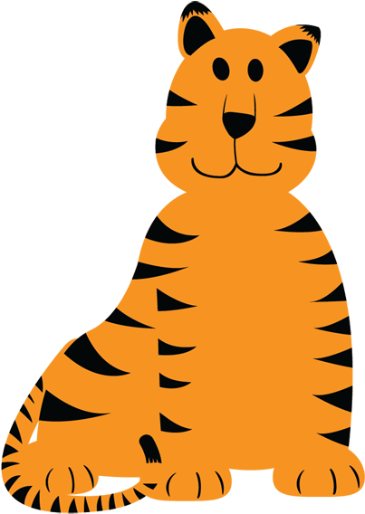Tiger - Animales Vectores Png (430x600), Png Download