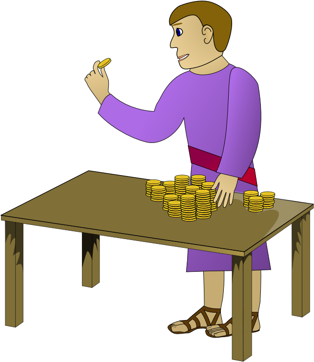 Free Vector Richdad Rich Young Man Counting Clip Art (516x594), Png Download