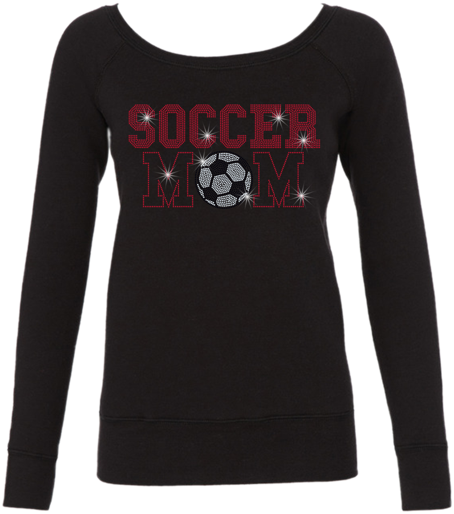 Soccer Mom Bling Long Sleeve Style Shirts - Shirt (1469x1663), Png Download