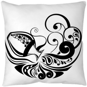 Zodiac Wheel With Sign Of Aquarius Throw Pillow • Pixers® - Aquarius Tattoo Design For Men (400x400), Png Download