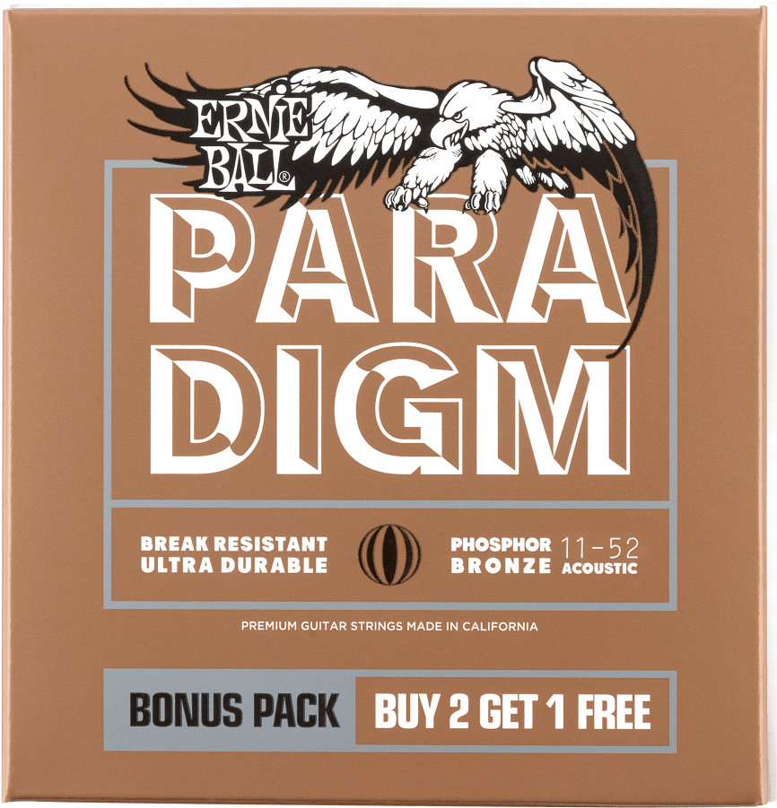 Paradigm Light Phosphor Bronze Acoustic Guitar Strings - Ernie Ball 2088 80/20 Bronze Paradigm Acoustic Guitar (1000x1000), Png Download