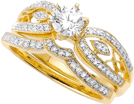 Free Png Gold Rings Image Png Images Transparent - Wedding Rings Gold For Women (480x480), Png Download