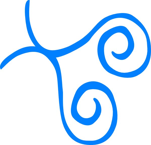 Blue Swirl Frame Bottom Left Corner Clip Art - Clip Art (600x579), Png Download