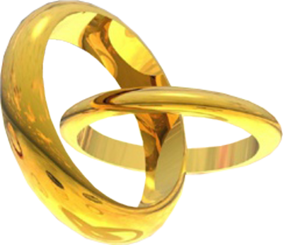 Gold Wedding Rings Png 11 Psd Gold Wedding Rings Images - Yüzük Psd (400x346), Png Download