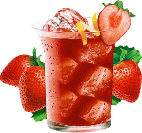 Tube Boisson, Fraises Png - Strawberry Juice Cold Clip Art (480x450), Png Download