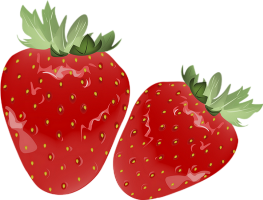Fraises Png, Tube - Strawberries (525x400), Png Download