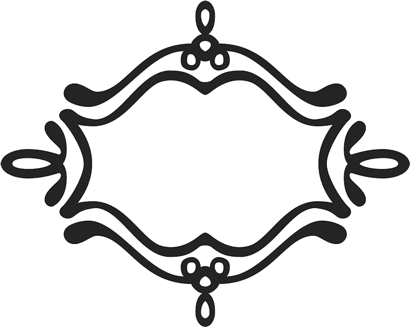 Ornamental Frame Rubber Stamp - Drawing (800x800), Png Download