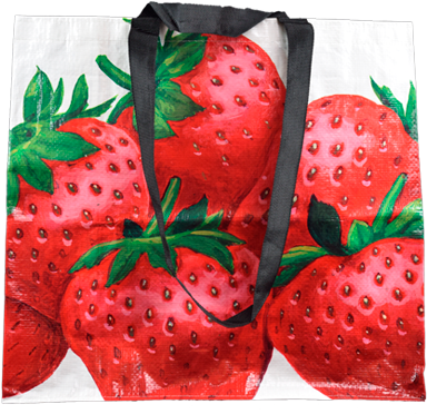 Bolsa Rafia Fresas - Strawberry (424x500), Png Download