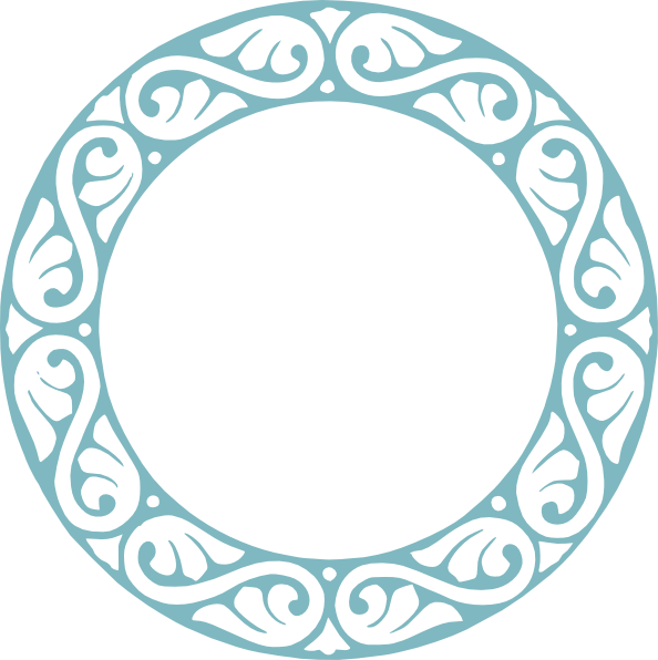 Blue Ornamental Circle Svg Clip Arts 594 X 596 Px (594x596), Png Download