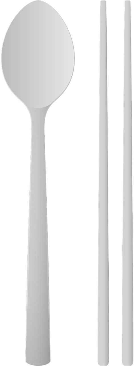 Vector Graphics,free Illustrations - Spoon Chopstick Png (640x1280), Png Download