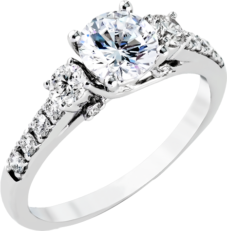 Beautiful Diamond Engagement Rings For Her - 5 Taş Pırlanta Altınbaş (552x521), Png Download