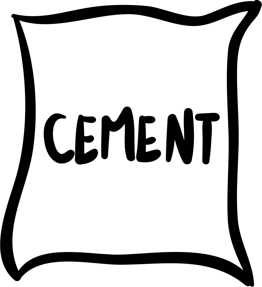 Cement Bag Hand Drawn Construction Material Comments - Cement Icon (896x981), Png Download