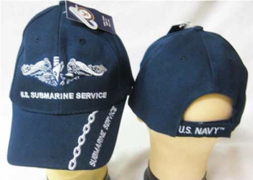 U.s. Submarine Service Navy Cap Hat W/ Chain (500x500), Png Download