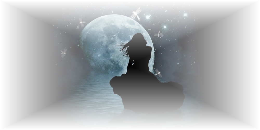 Mujeryluna - Moon (1000x500), Png Download