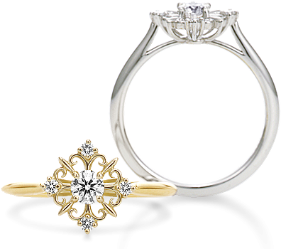 K Uno Carino - Japanese Jewelry Ring Diamond (470x365), Png Download