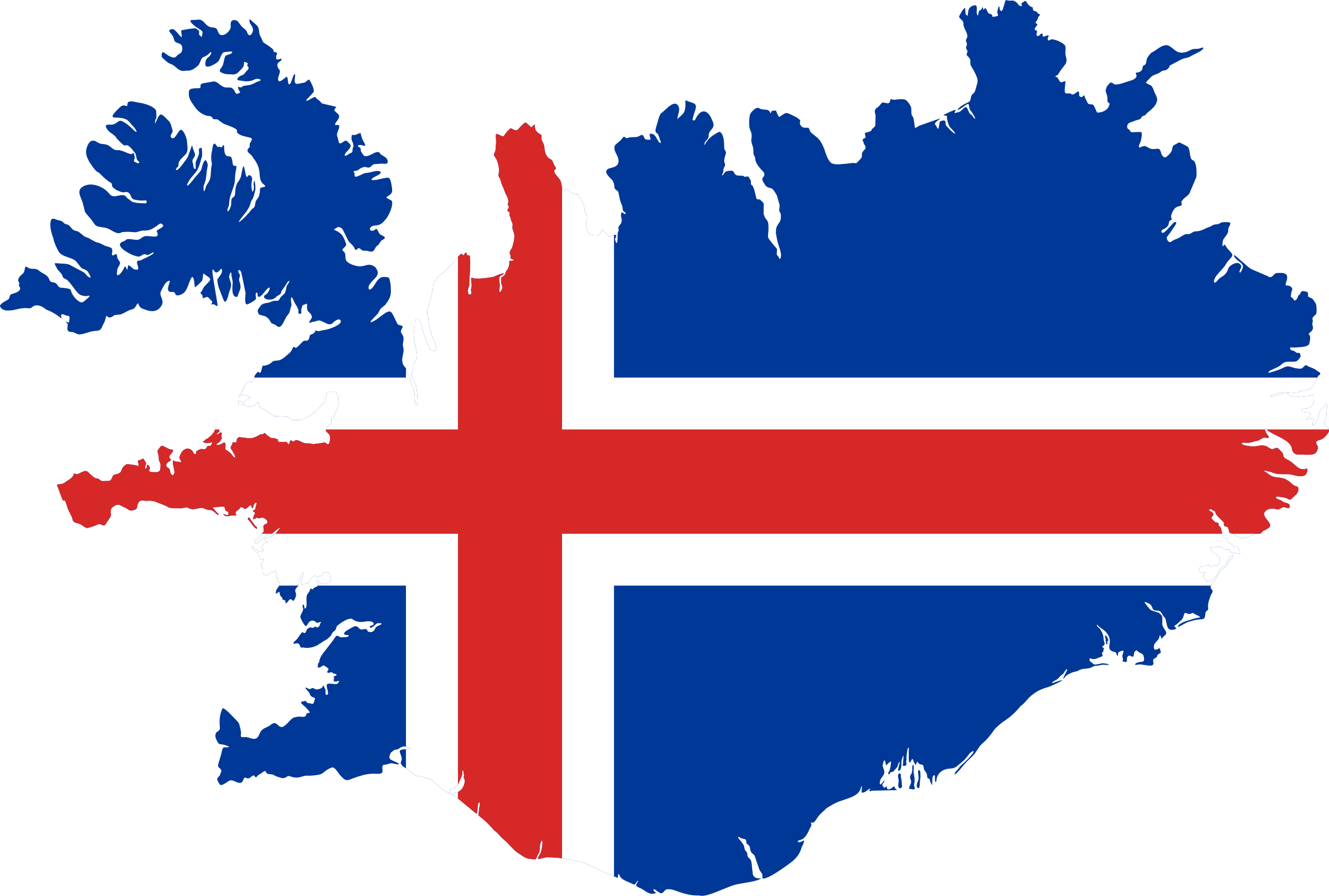 This Free Icons Png Design Of Iceland Flag Map (2400x1618), Png Download