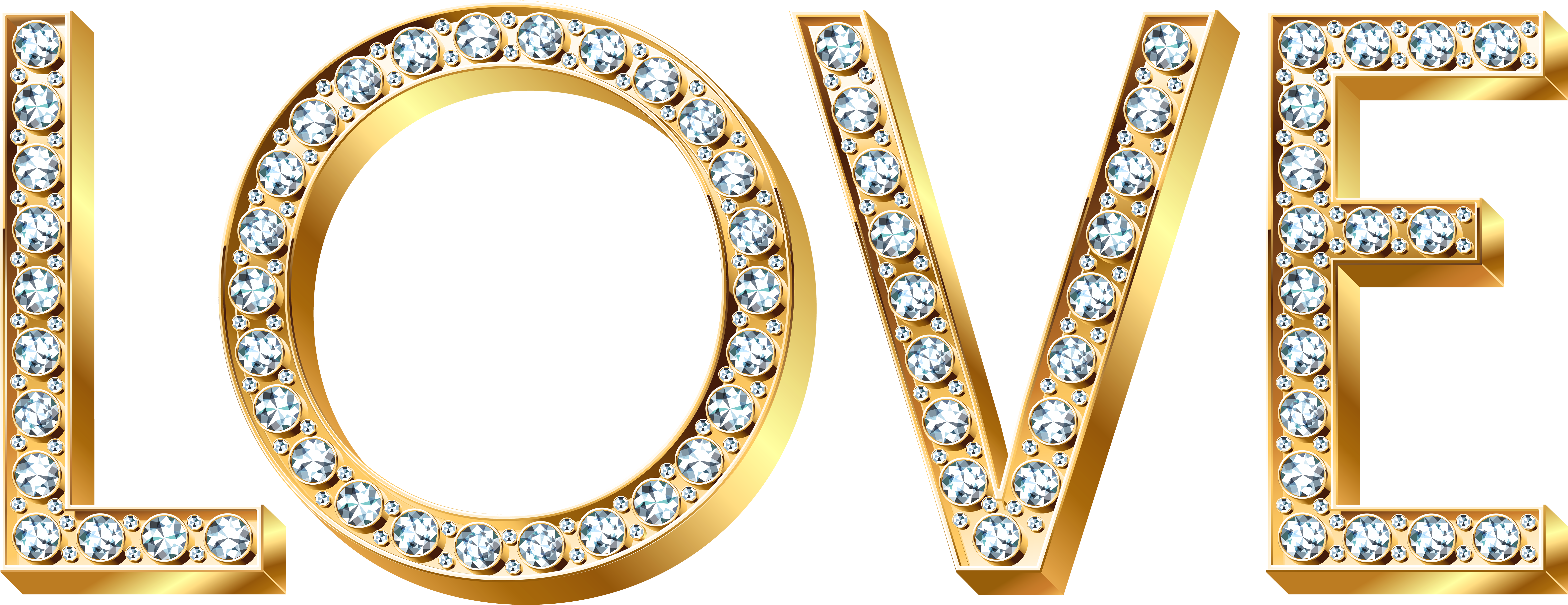 Gold Diamond Font Png (8000x3204), Png Download
