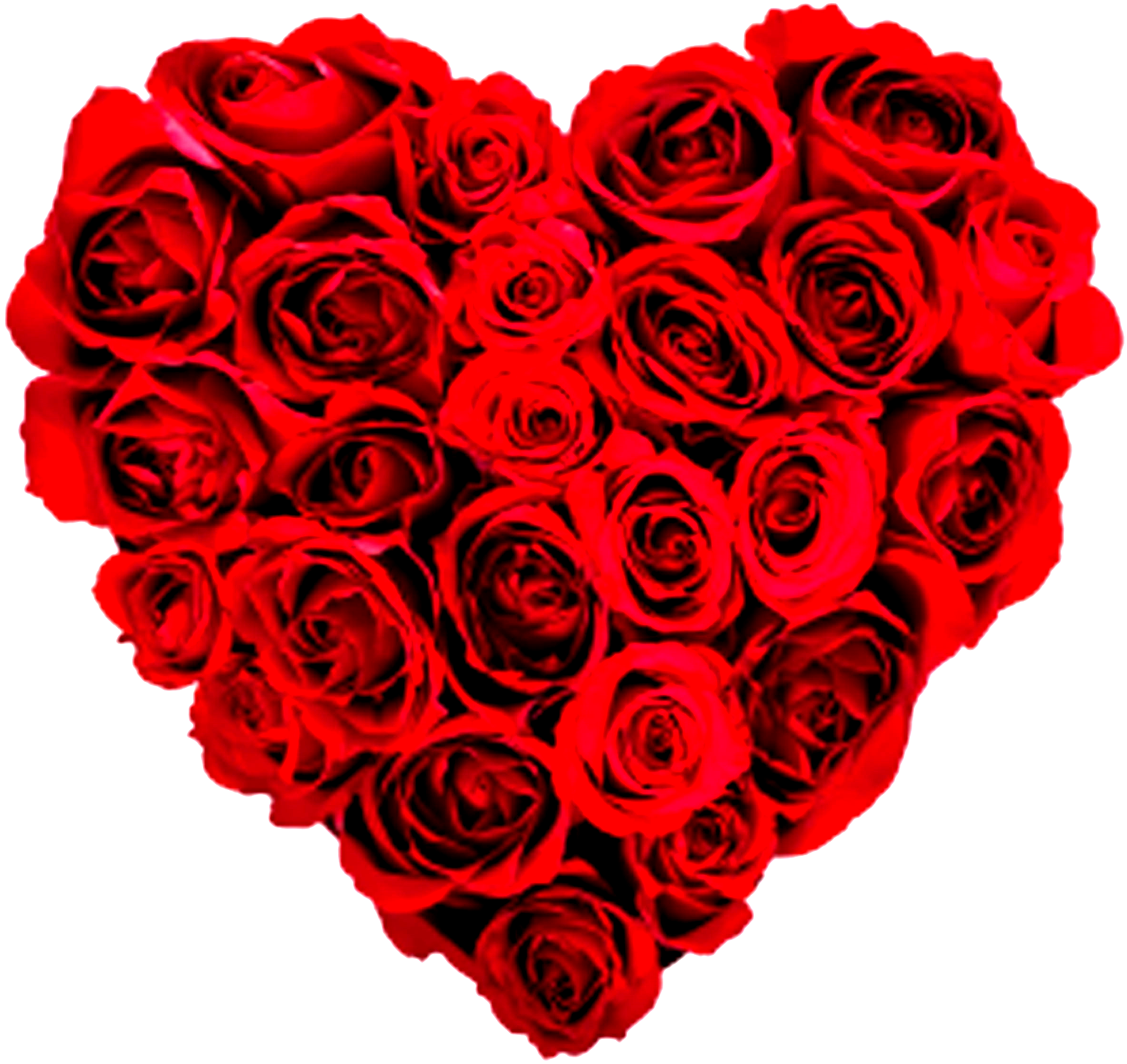 Roses - Valentines Day Heart (1921x1921), Png Download