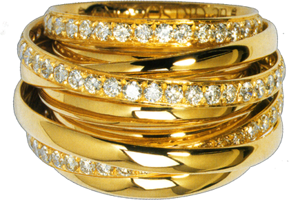 White Diamond Gold Ring Png Image - Jewelry (419x291), Png Download