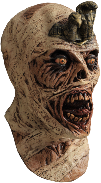 Adult Cursed Mummy Creepy Scary Full Latex Mask Costume - Cursed Mummy Latex Mask Costume (353x640), Png Download