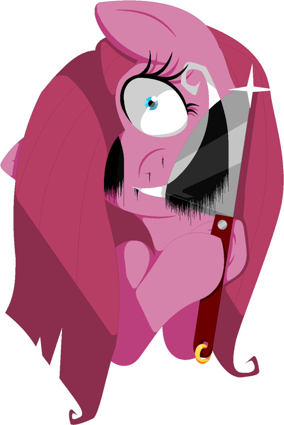 Pinkamena Knife Smile By Sketching Shadows-d66vf3n - Mlp Pinkamena With Knife (1024x1468), Png Download