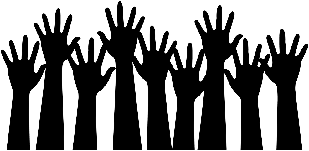 Hands In The Air - We Do! Shower Curtain (1000x496), Png Download