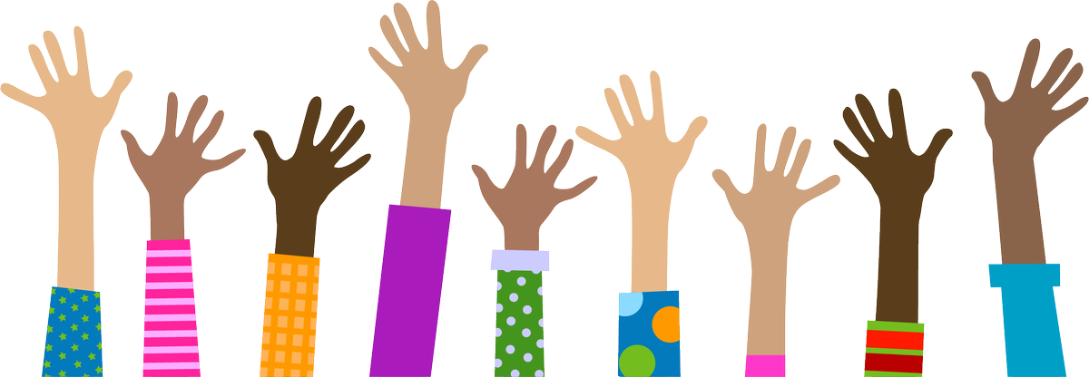 Raised Hands - Togetherness (1200x416), Png Download