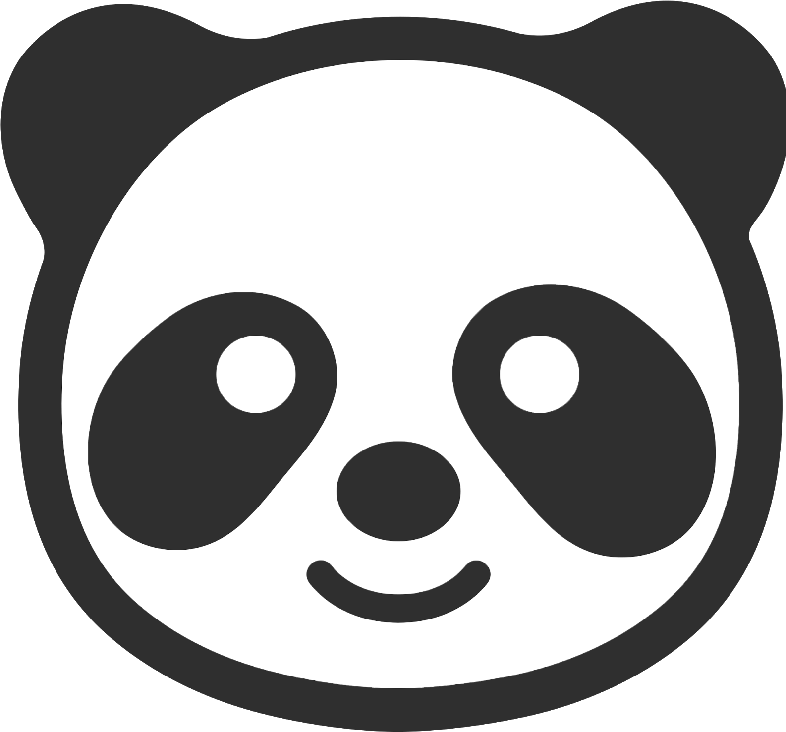 Papitas Fritas - Vector Blanco - Vector Negro - Panda Emoji Coloring Pages (1600x1600), Png Download