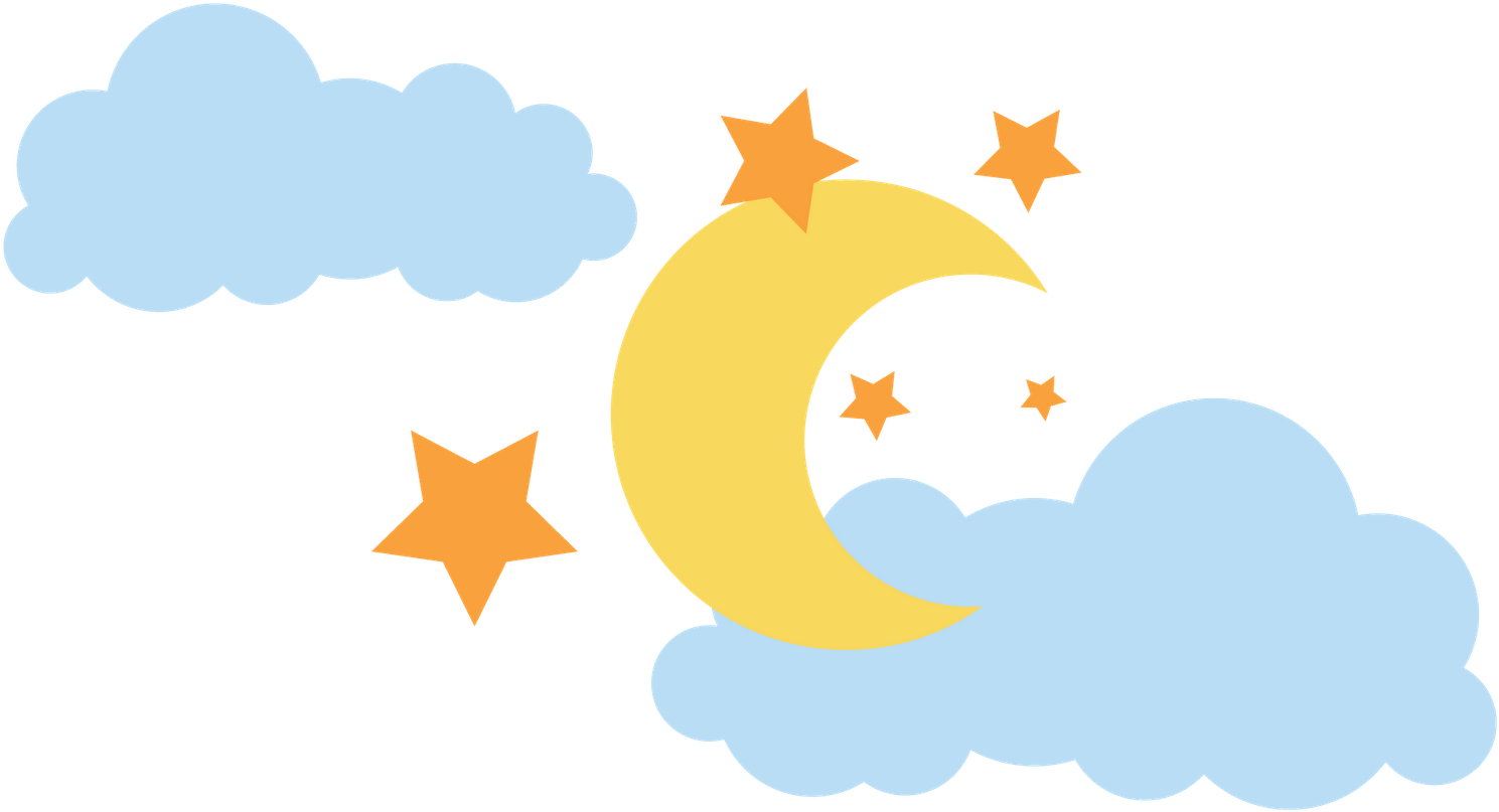 Download Estrellas Y Lunas Animadas - Luna Nubes Y Estrellas PNG Image with  No Background 