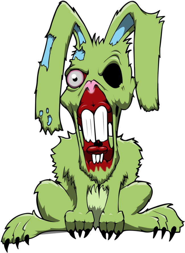 Zombie Rabbit 2 By Yayzus On Deviantart Graphic Library - Zombie Rabbit (778x1028), Png Download